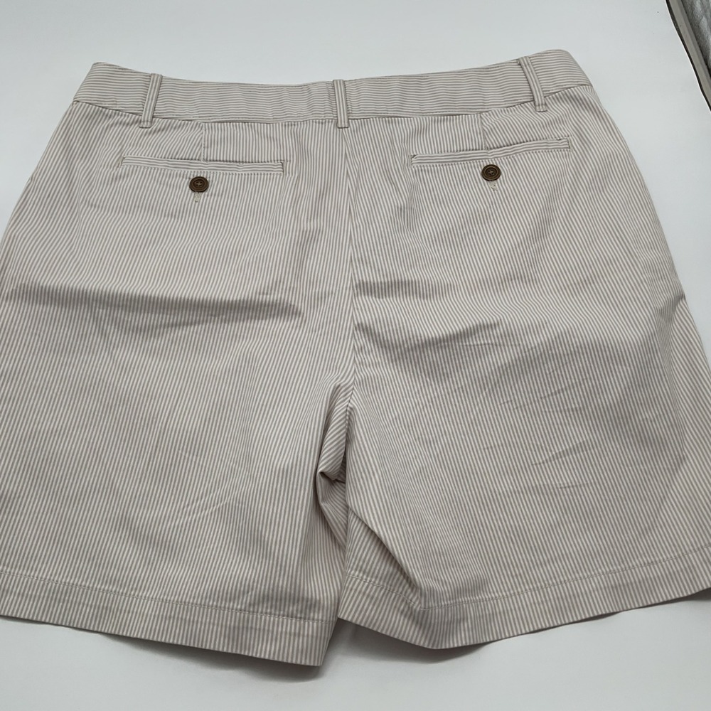 Summer Kim‎ Roger's Striped Shorts Khaki Beige Beach  Comfort Women's Size 18 - Picture 5 of 9